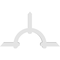 Ekena Millwork Ericson Architectural Grade PVC Gable Bracket, 60"W x 35"H x 4"D x 4"F, 14/12 Pitch GBP060X35X0404ERI00 - alternate 4